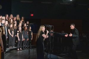 Senior high choir performs