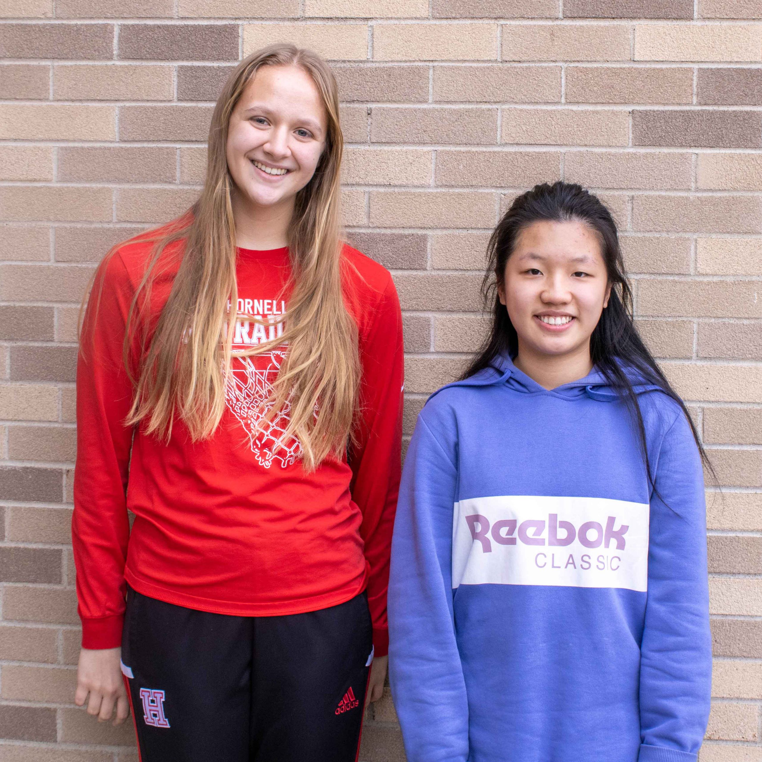 The Class of 2023 Valedictorian, Madelyn Moore and Salutatorian, Michelle Lian. 