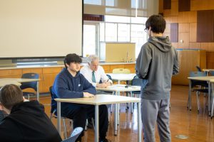 Business law students participate in a mock trial.