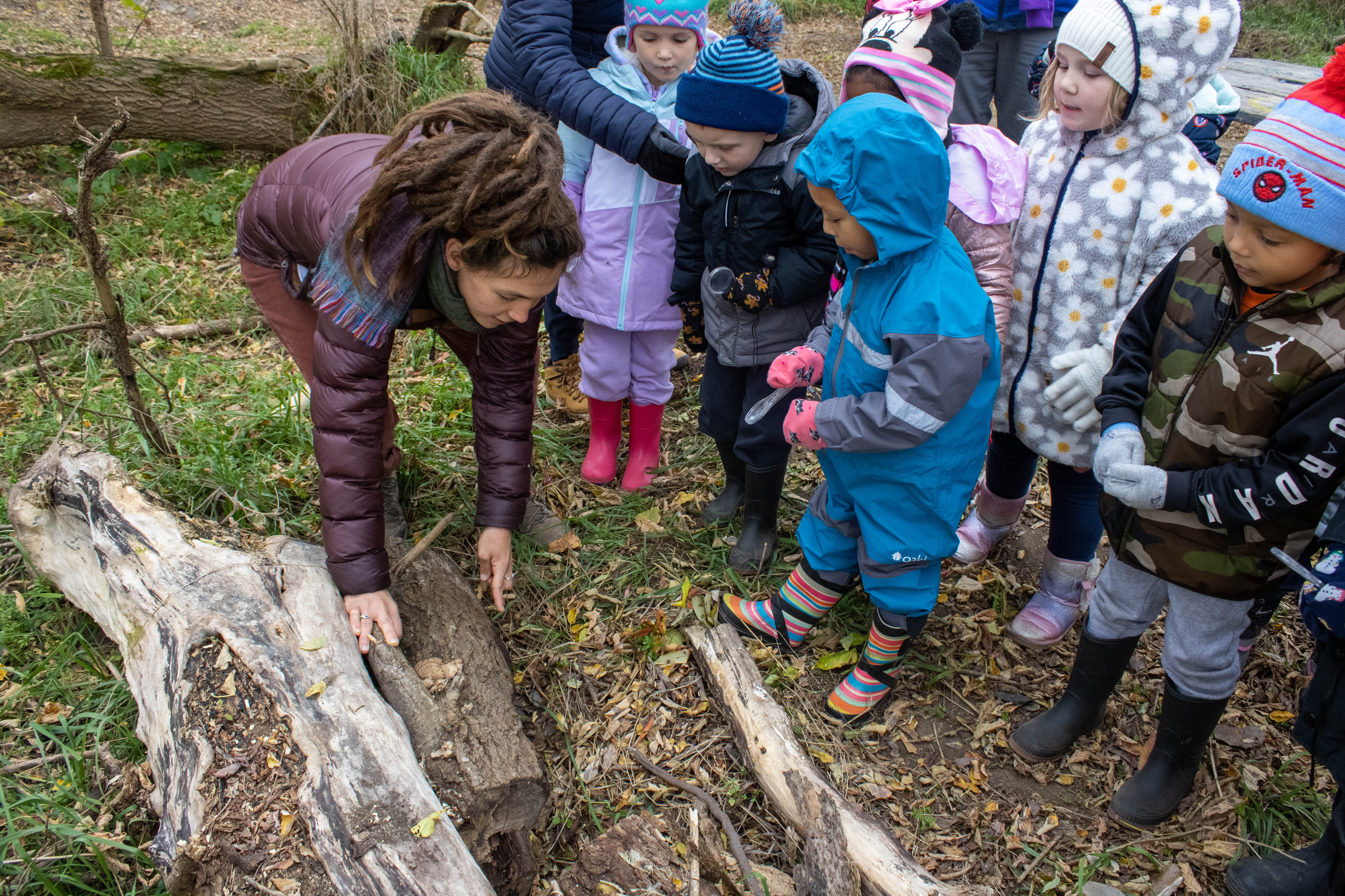 Students in Forest School